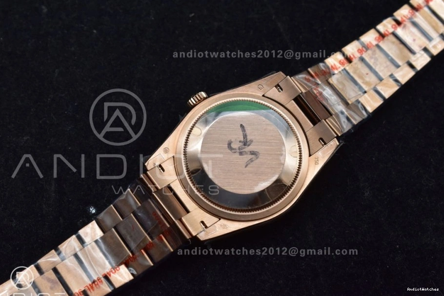 36 with DayDate Diamond 671 Weight) RG Steel (Gain vr3255 QF Dial President Best Square Original Bracelet on Grey V5 904L Edition 0408